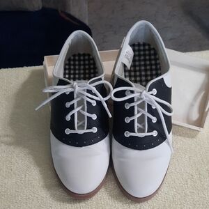 Predictions Black and White Lace-Up Sneakers